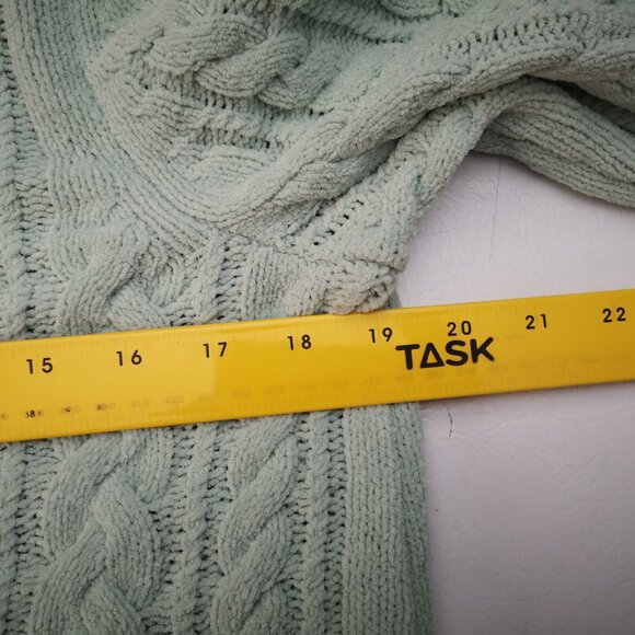 J. Jill Ladies Size XS Light Green Cable Stitch Loose Fit Sweater - Picture 7 of 9